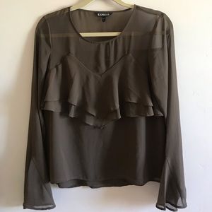 New, Express brown blouse